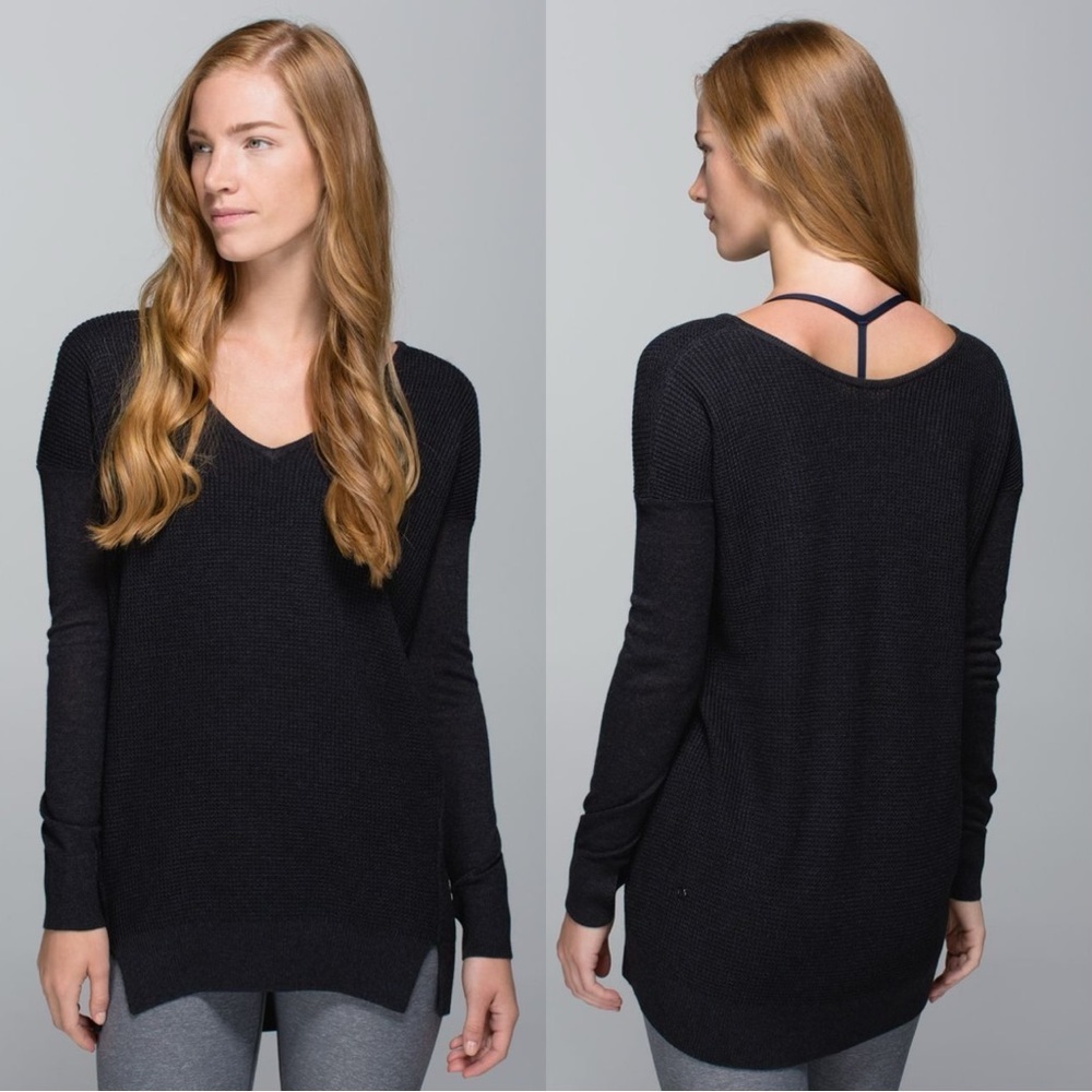 Lululemon The Sweater Life Heathered Black Size 2​​